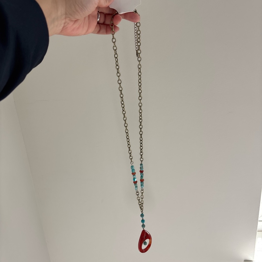 Dylan Jewelry Georgia Turquoise, Carnelian & Amber Stone Necklace NWT